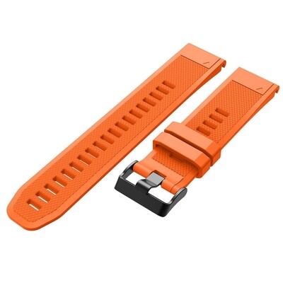 (26mm) Garmin Silicone Sports Band Orange - جارمن سيليكون رياضي برتقالي 