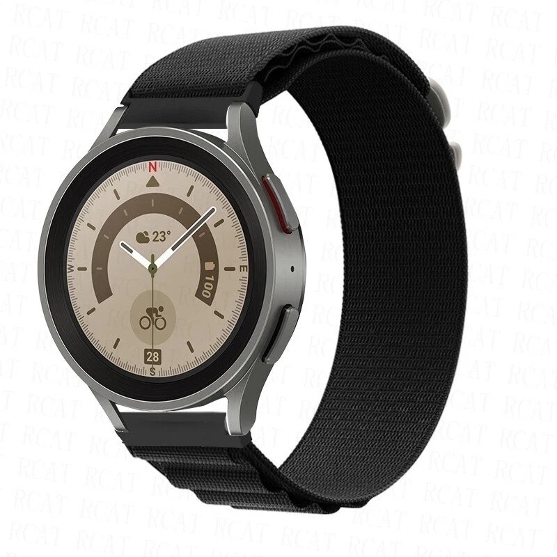 (20mm) Alpine loop Black new ultra strap design - باند خام اسود تصميم ساعه الالترا الجديد 