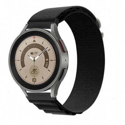 (20mm) Alpine loop Black new ultra strap design - باند خام اسود تصميم ساعه الالترا الجديد 