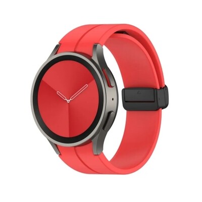 (20mm) Silicone with magnetic lock Red - باند سيليكون تسكيره مغناطيس احمر 