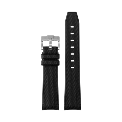 (20mm)  iSwatch silicone pattern Black - باند اي-سواتش لون اسود نقش 