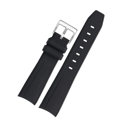 (20mm)  iSwatch silicone pattern Black - باند اي-سواتش لون اسود نقش 