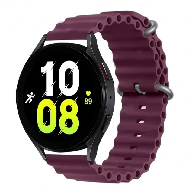 (20mm) Ocean Burgundy new ultra strap design - باند سيليكون عنابي تصميم ساعه الالترا الجديد 