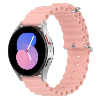 (20mm) Ocean Pink new ultra strap design - باند سيليكون وردي تصميم ساعه الالترا الجديد 