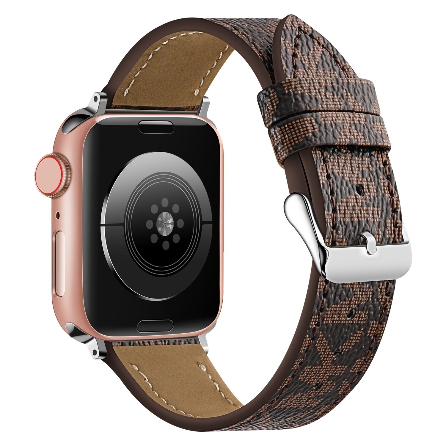 (38mm-40mm-41mm) MK Leather strap Brown - باند جلد مايكل كورس بني 