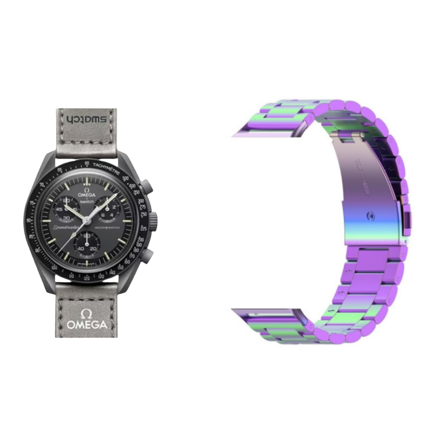 (OmegaXSwatch) Rolex Classic design Full Rainbow - رولكس التصميم الكلاسيكي الوان مختلفه