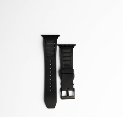 (22mm) Rubber FKM Sports Band Black - ربل اف كيه ام سبورت اسود 