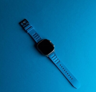(42mm-44mm-45mm-46mm-49mm) Rubber FKM Sports Band Sky Blue - ربل اف كيه ام سبورت سماوي 