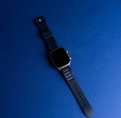 (42mm-44mm-45mm-46mm-49mm) Rubber FKM Sports Band Deep Blue - ربل اف كيه ام سبورت كحلي 
