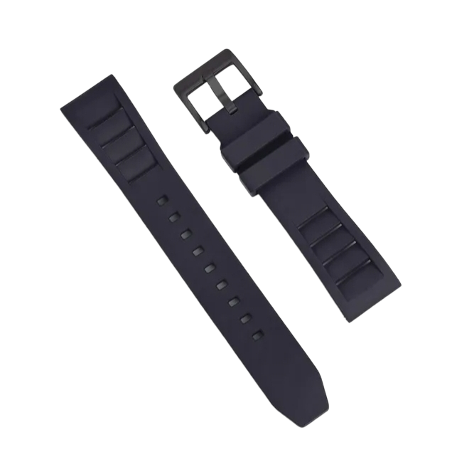 (22mm) Rubber FKM Sports Band Black - ربل اف كيه ام سبورت اسود 