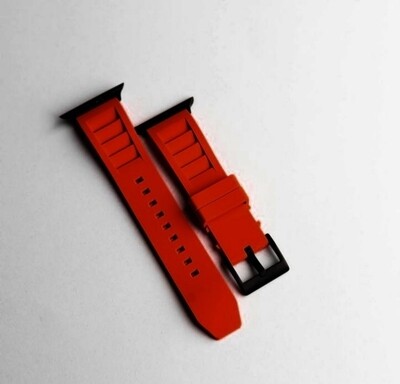 (22mm) Rubber FKM Sports Band Red - ربل اف كيه ام سبورت احمر 