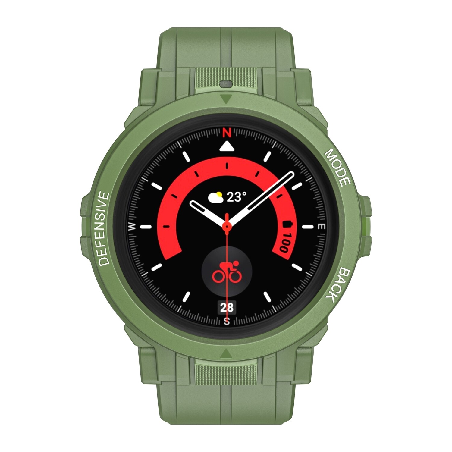 (Galaxy watch 5 Pro ONLY) Rubber Kit Galaxy watch 5 Pro 45mm Green - عده تعديل ربل ساعه جلكسي ووتش 5 برو ٤٥م زيتي 