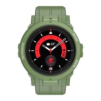 (Galaxy watch 5 Pro ONLY) Rubber Kit Galaxy watch 5 Pro 45mm Green - عده تعديل ربل ساعه جلكسي ووتش 5 برو ٤٥م زيتي 
