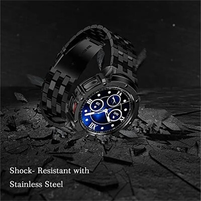 (Galaxy watch 5 Pro ONLY) Steel Kit Galaxy watch 5 Pro 45mm Black - عده تعديل ستيل ساعه جلكسي ووتش 5 برو ٤٥م اسود 
