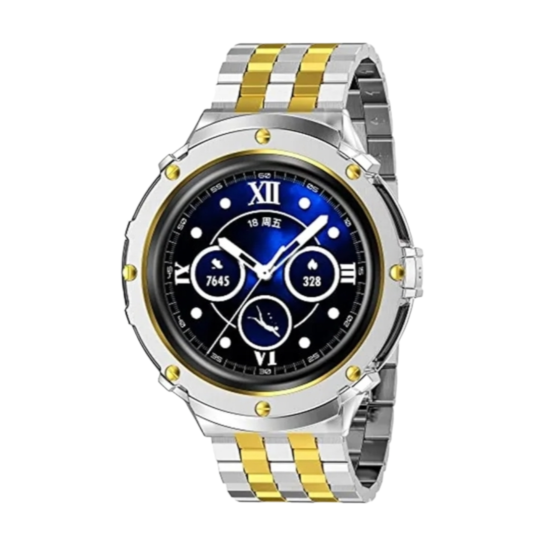 (Galaxy watch 5 Pro ONLY) Steel Kit Galaxy watch 5 Pro 45mm Silver&amp;Gold - عده تعديل ستيل ساعه جلكسي ووتش 5 برو ٤٥م سلفر مع ذهبي 