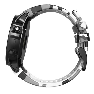 (22mm) Garmin Silicone Army Band White - جارمن سيليكون جيشي ابيض 