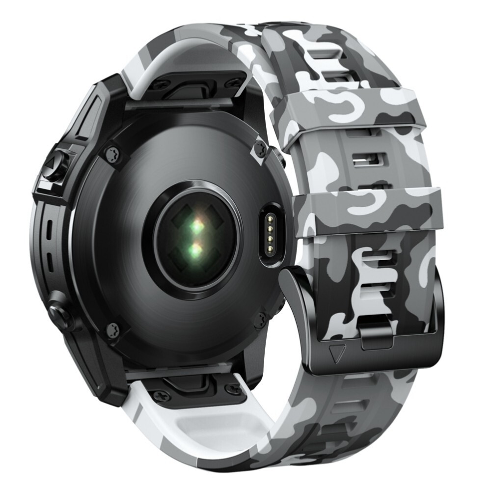 (22mm) Garmin Silicone Army Band White - جارمن سيليكون جيشي ابيض 