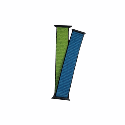 (42mm-44mm-45mm-49mm) Fabric mix Blue&amp;Green band - باند خام ازرق مع أخضر 