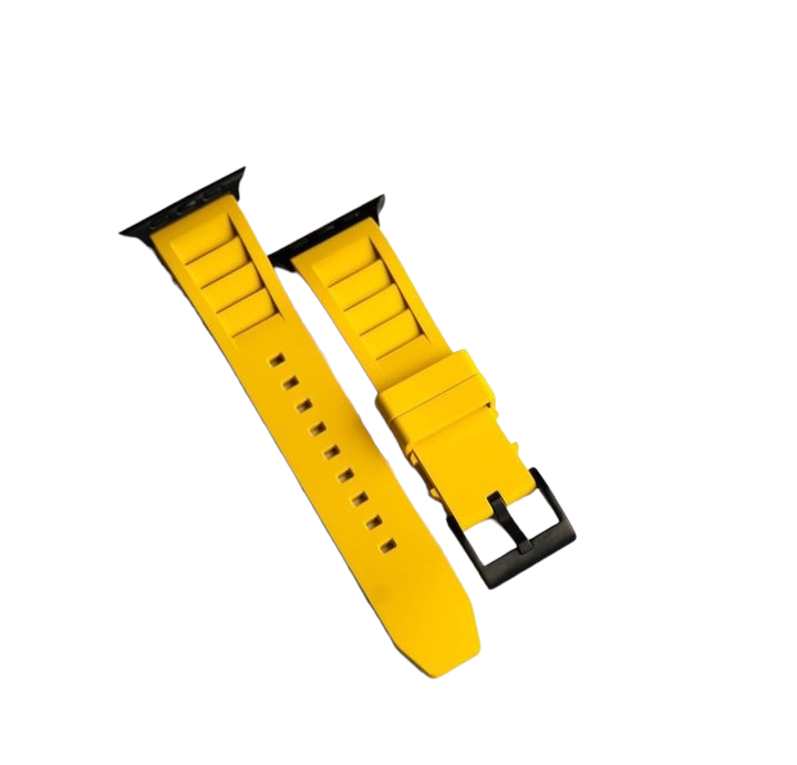 (38mm-40mm-41mm) Rubber FKM Sports Band Yellow - ربل اف كيه ام سبورت اصفر 