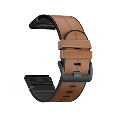 (26mm) Garmin Leather Light brown - جارمن جلد بني فاتح 