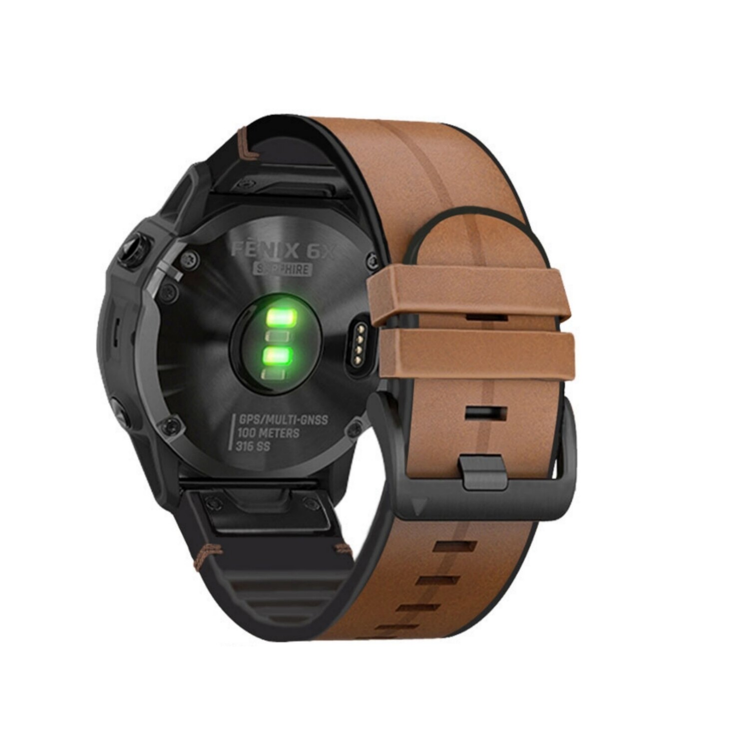 (26mm) Garmin Leather Light brown - جارمن جلد بني فاتح 