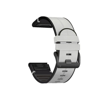 (26mm) Garmin Leather White - جارمن جلد ابيض 