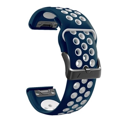 (26mm) Garmin Silicone Nike Sports Blue&amp;White - جارمن سيليكون نايك سبورت ازرق مع أبيض 