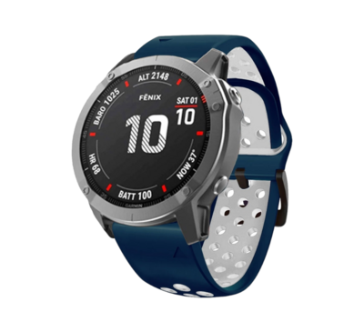 (26mm) Garmin Silicone Nike Sports Blue&amp;White - جارمن سيليكون نايك سبورت ازرق مع أبيض 