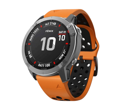 (26mm) Garmin Silicone Nike Sports Orange&amp;Black - جارمن سيليكون نايك سبورت برتقالي مع اسود 