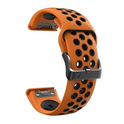 (26mm) Garmin Silicone Nike Sports Orange&amp;Black - جارمن سيليكون نايك سبورت برتقالي مع اسود 