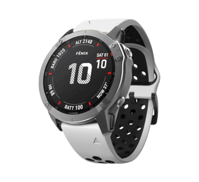 (26mm) Garmin Silicone Nike Sports White&amp;Black - جارمن سيليكون نايك سبورت ابيض مع اسود 