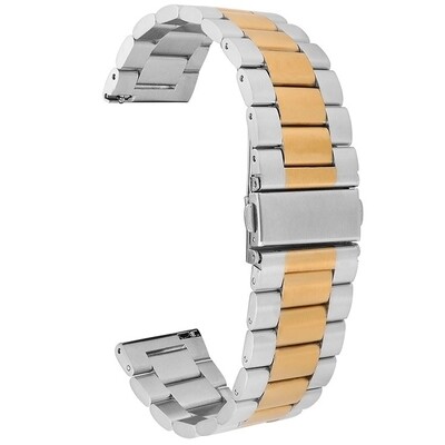 (22mm) Rolex Classic design Silver&amp;Gold - رولكس التصميم الكلاسيكي سلفر مع ذهبي 