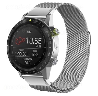 (22mm) Garmin Steel Magnetic Silver - جارمن ستيل مغناطيس سلفر 