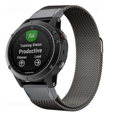 (22mm) Garmin Steel Magnetic Black - جارمن ستيل مغناطيس اسود 