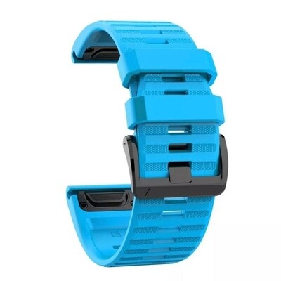 (26mm) Garmin Silicone Sports Band Light Blue - جارمن سيليكون رياضي سماوي 