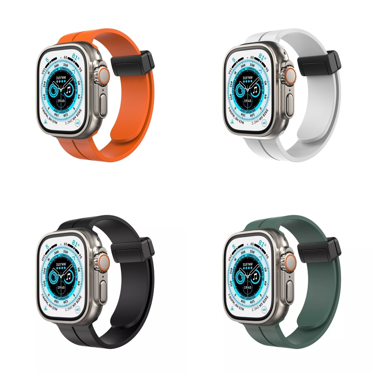4 Sports Flex Silicone band - ٤ باندات سبورت فليكس سيليكون