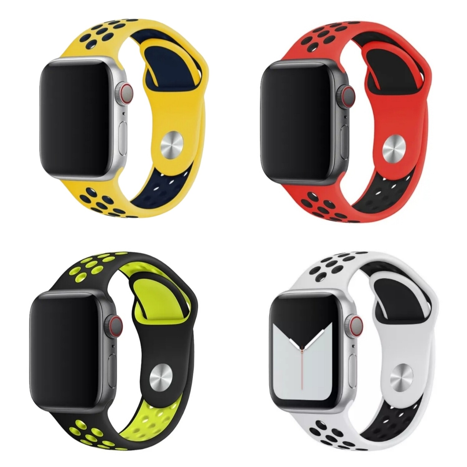 4 Nike Sports Silicone band - ٤ باندات نايك سبورت سيليكون