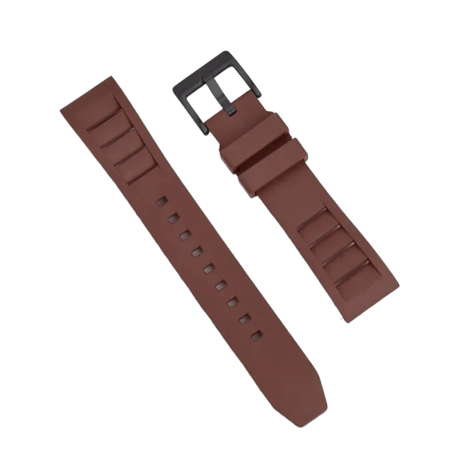 (22mm) Rubber FKM Sports Band Brown - ربل اف كيه ام سبورت بني 