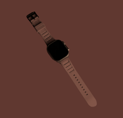 (42mm-44mm-45mm-46mm-49mm) Rubber FKM Sports Band Brown - ربل اف كيه ام سبورت بني 