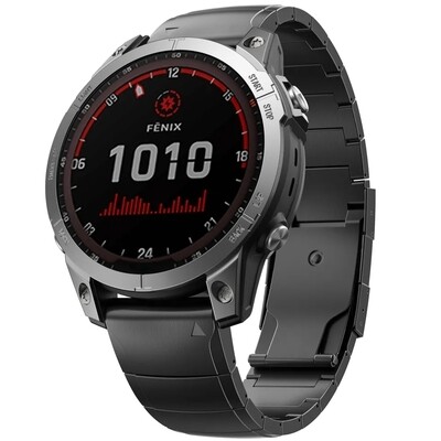 (22mm) Garmin Steel Ceramic Black - جارمن ستيل سيراميك اسود 