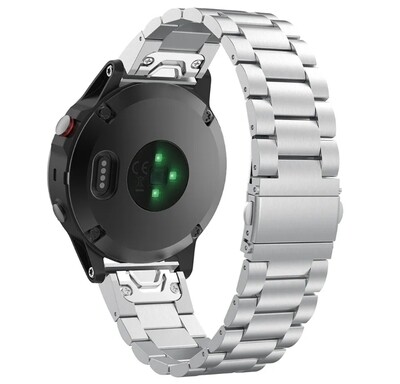 (22mm) Garmin Steel Rolex Classic Silver - جارمن ستيل رولكس كلاسيك سلفر 