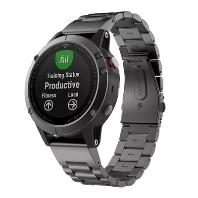 Garmin Steel Rolex Classic Black - جارمن ستيل رولكس كلاسيك اسود 