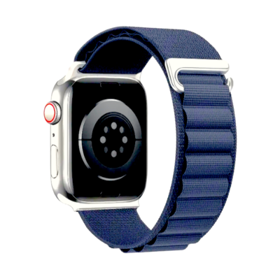 (38mm-40mm-41mm) Fabric Blue Alpine strap design - خام ازرق تصميم ساعه الالترا الجديد 