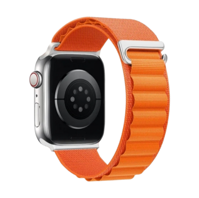 (38mm-40mm-41mm) Fabric Orange Alpine strap design - خام برتقالي تصميم ساعه الالترا الجديد 