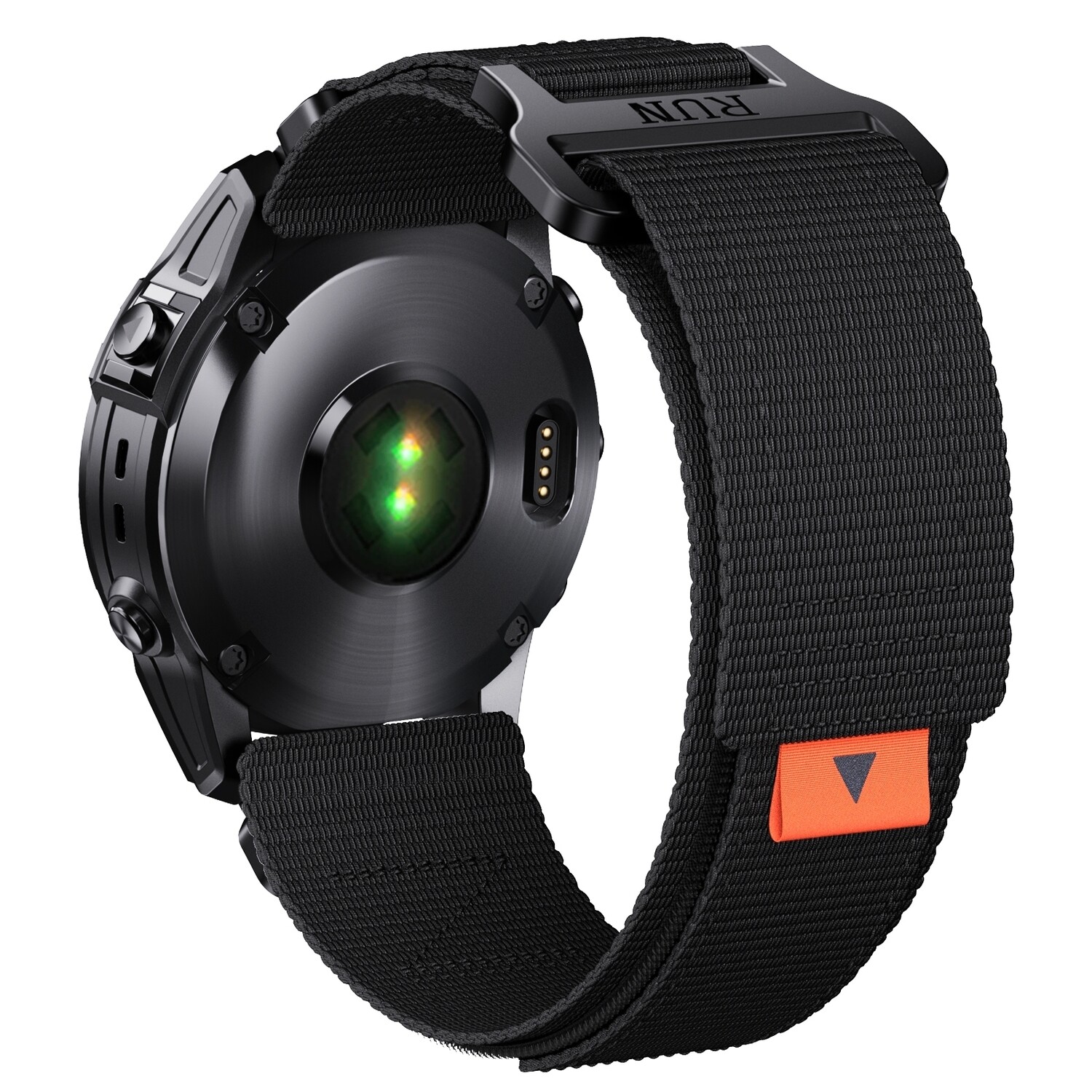 (22mm) Sports Alpha design Black - جارمن خام تصميم سبورتس الفا اسود 