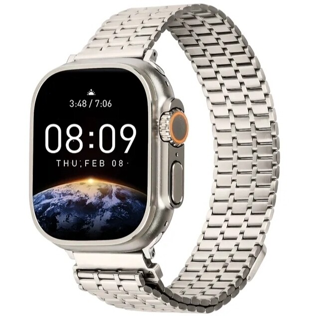 (42mm-44mm-45mm-49mm)  Steel Magnatic Shah design Starlight - ستيل مغناطيس تصميم شاه ستار لايت 