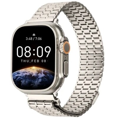 (42mm-44mm-45mm-49mm)  Steel Magnatic Shah design Starlight - ستيل مغناطيس تصميم شاه ستار لايت 