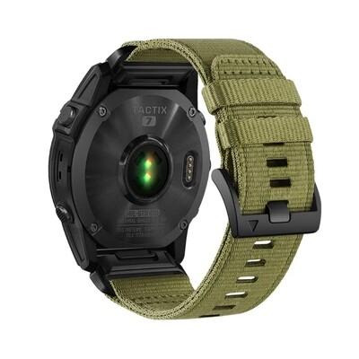 (22mm) Garmin Canvas Green - جارمن خام زيتي 