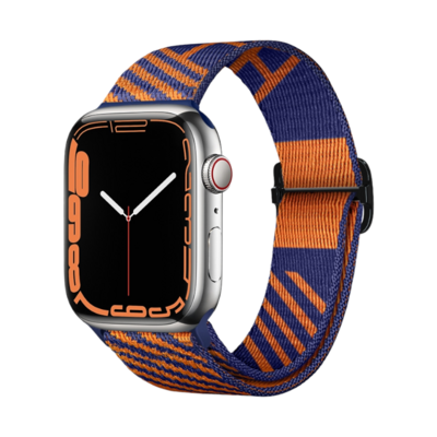 (38mm-40mm-41mm) Fabric stretch Hermes band Orange - باند خام هرميز فري سايز برتقالي 