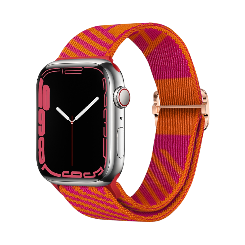 (38mm-40mm-41mm) Fabric stretch Hermes band Pink - باند خام هرميز فري سايز وردي 